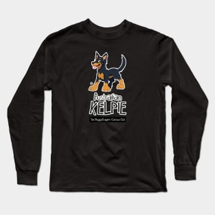 Cartoon Club Kelpie - Black Tan Long Sleeve T-Shirt